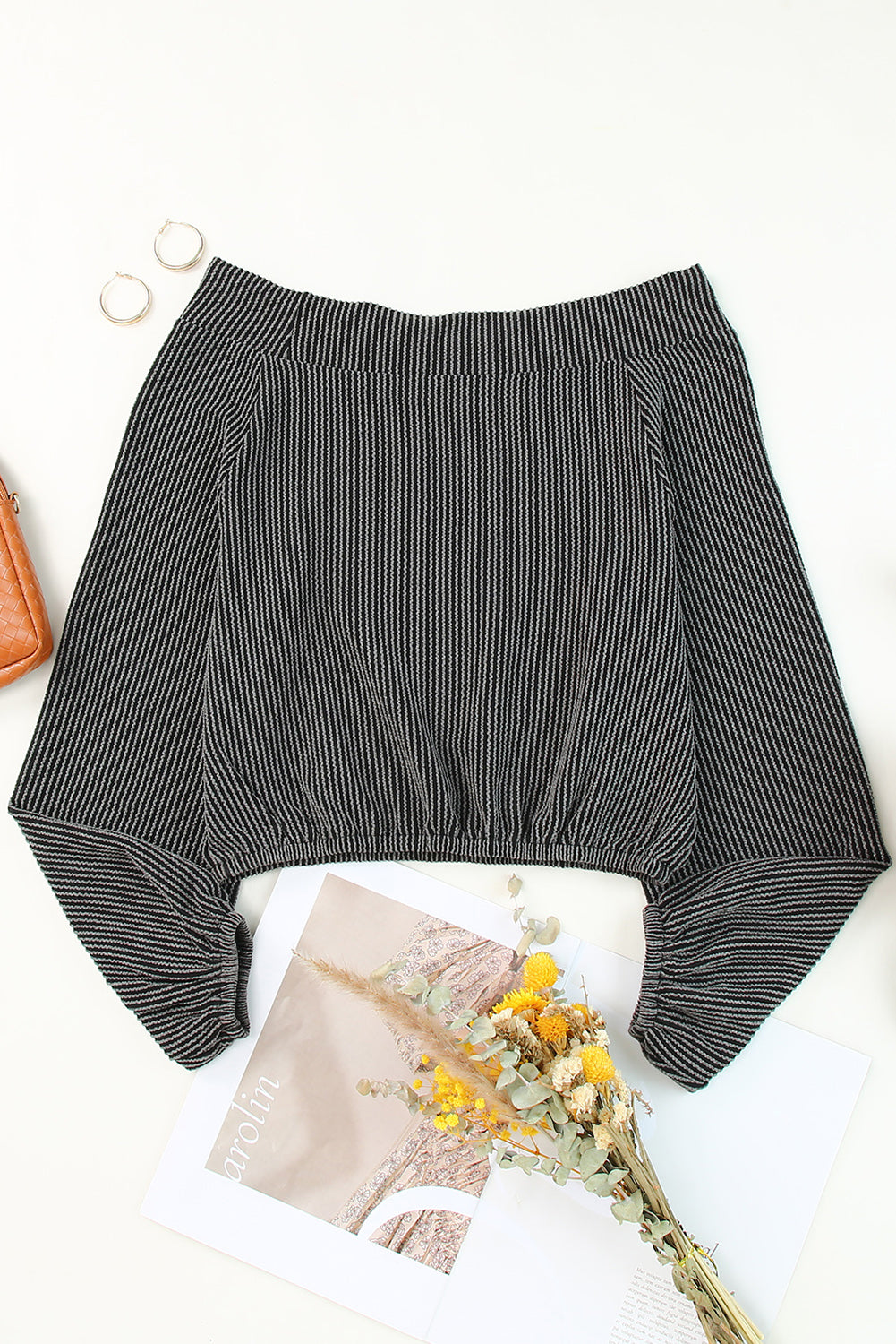 Off-Shoulder Long Sleeve Top - Charming Charlie