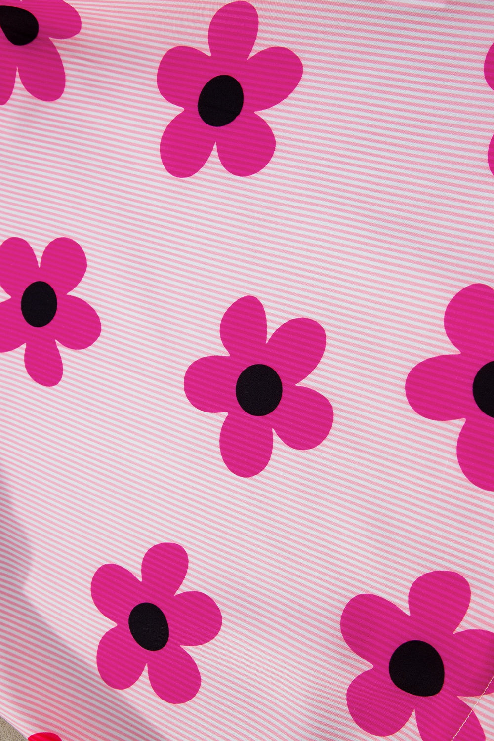 Ruffled Flower Printed Round Neck Cap Sleeve Blouse - Charming Charlie