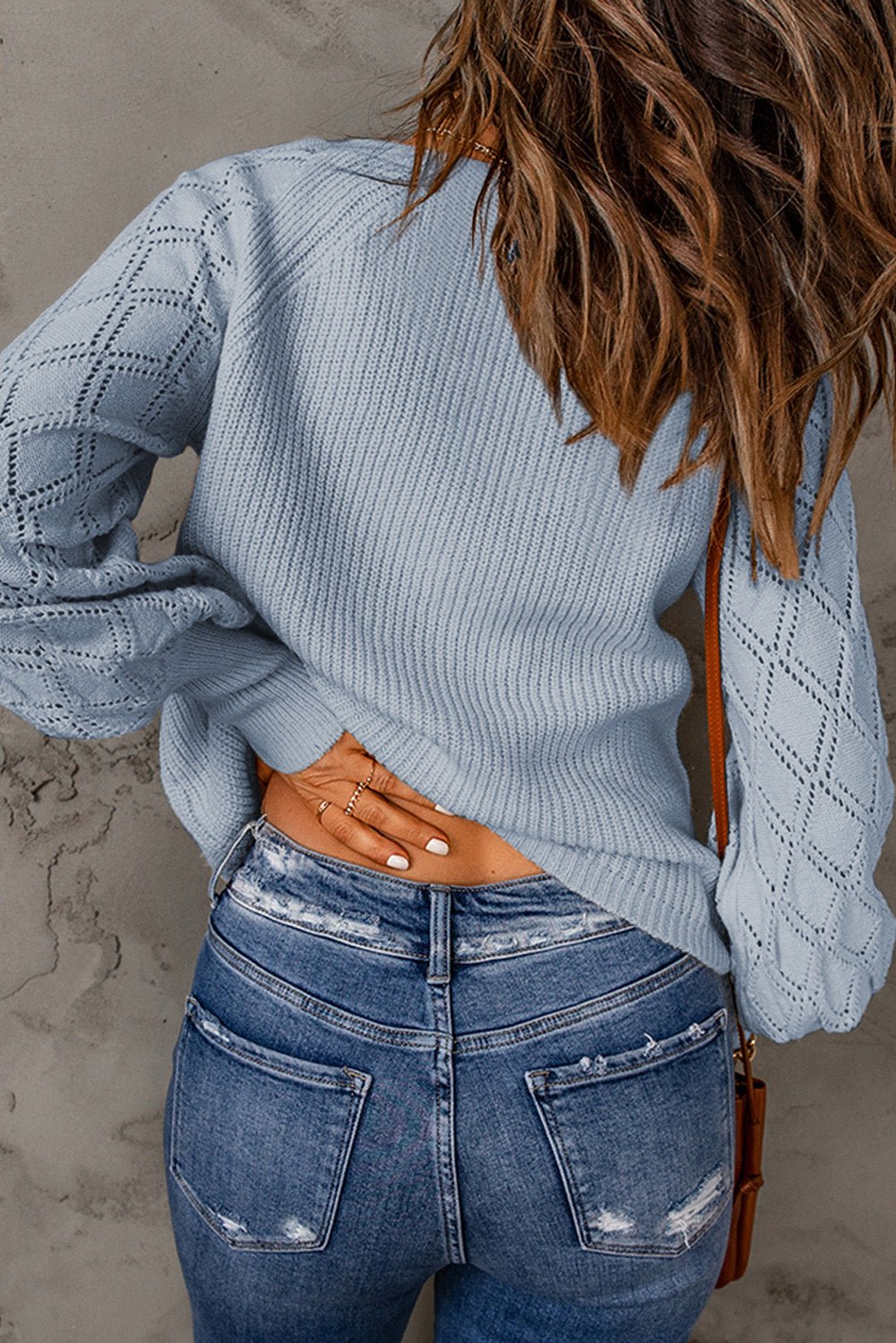 Openwork V-Neck Button Up Cardigan - Charming Charlie