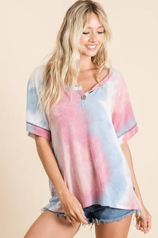 BiBi Tie-Dye Halter Neck Top main image 1
