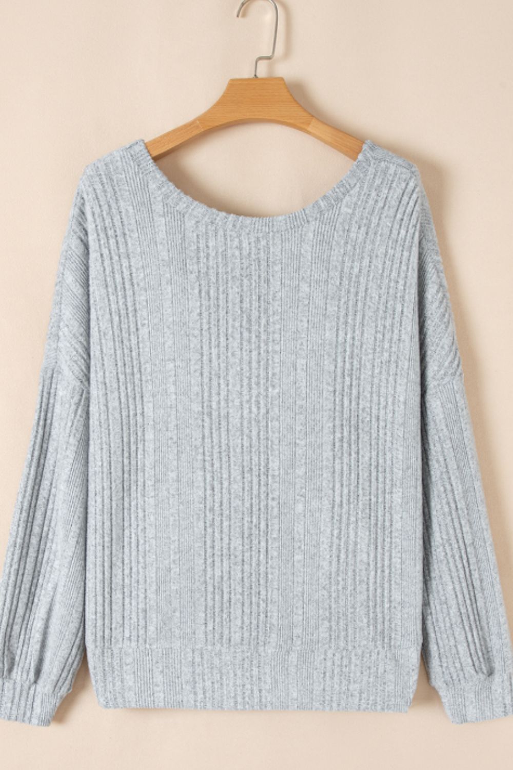 Crossover Backless Long Sleeve Knit Top - Charming Charlie