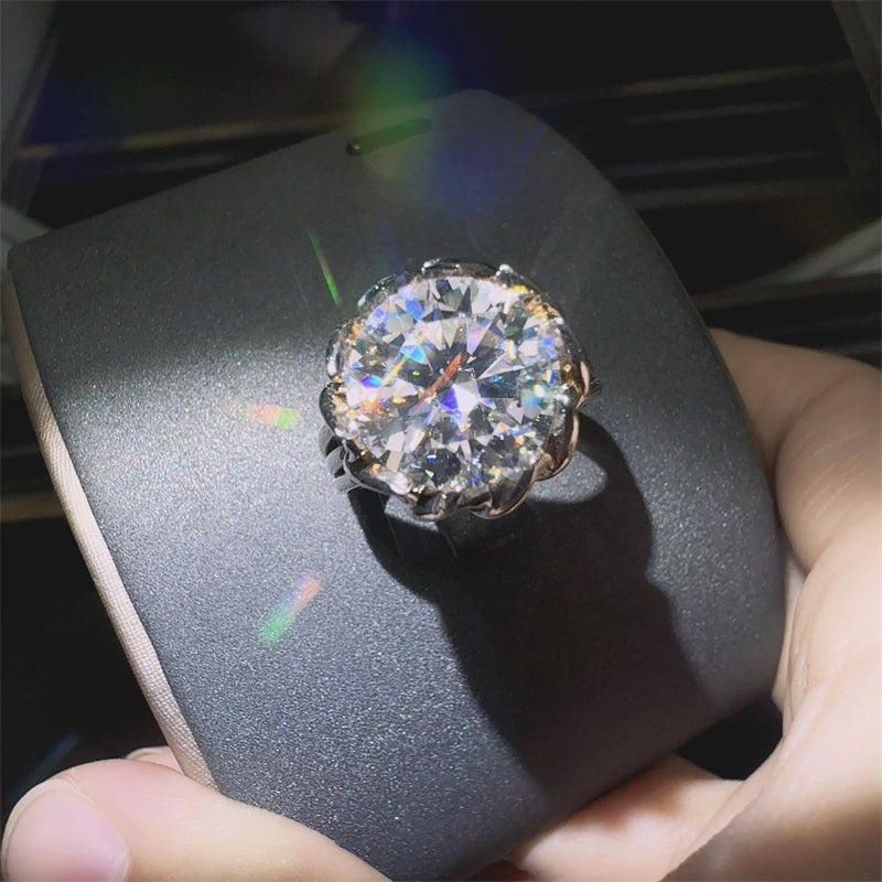 3 Carat 925 Sterling Silver Moissanite Ring - Charming Charlie