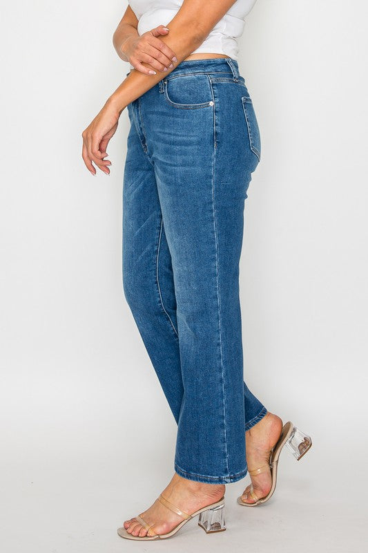 bytos Full Size Cat's Whiskers Mid Rise Ankle Jeans - Charming Charlie
