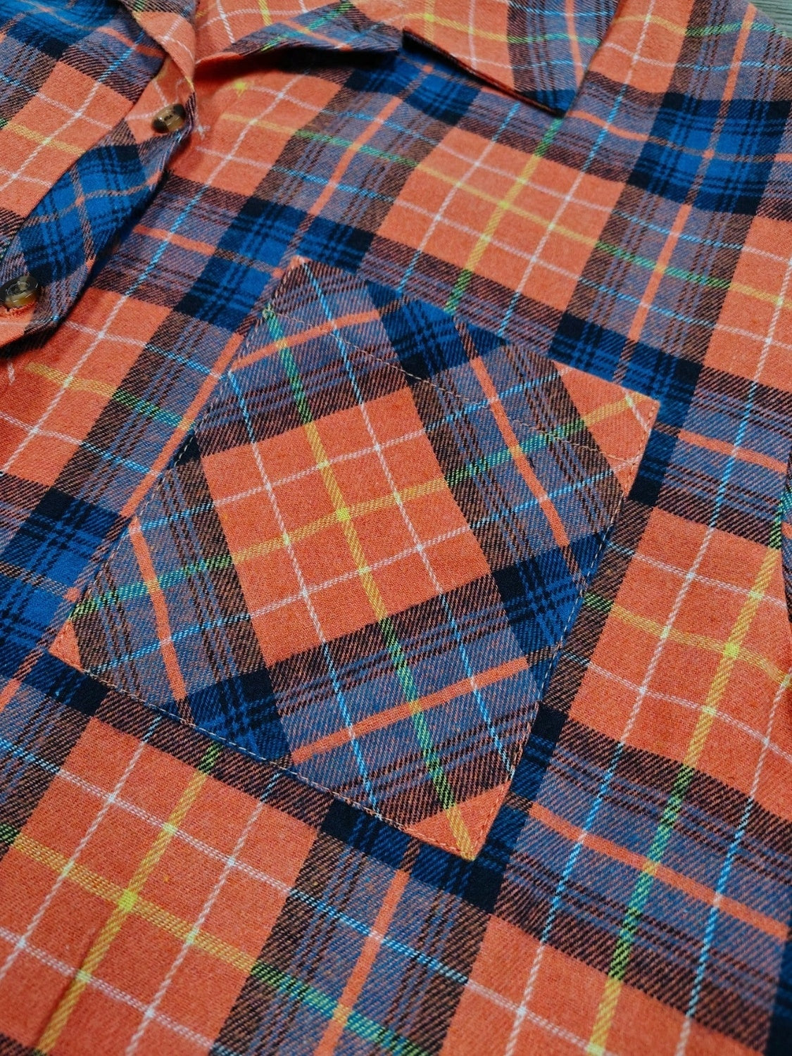 Plaid Collared Neck Long Sleeve Shirt - Charming Charlie