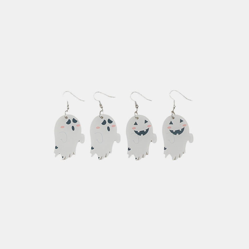 2 Piece Alloy Acrylic Ghost Dangle Earrings - Charming Charlie
