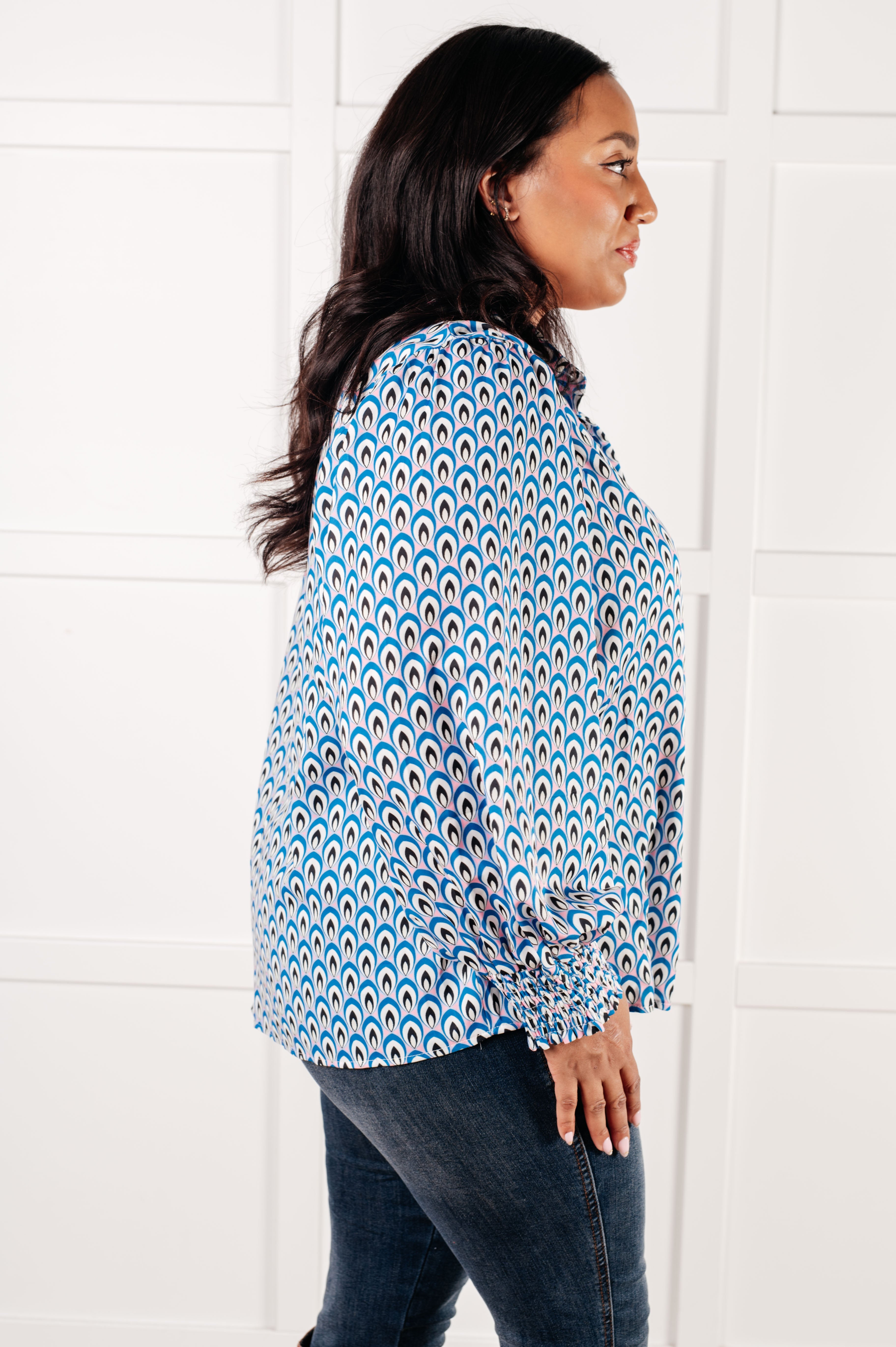 Skies Above Patterned Button Up Shirt - Charming Charlie