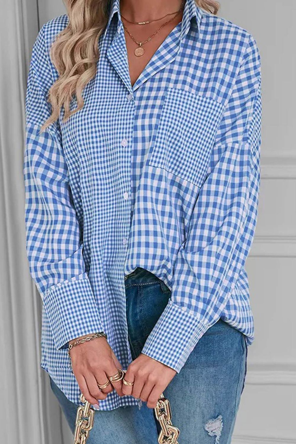Plaid Button Up Long Sleeve Shirt - Charming Charlie
