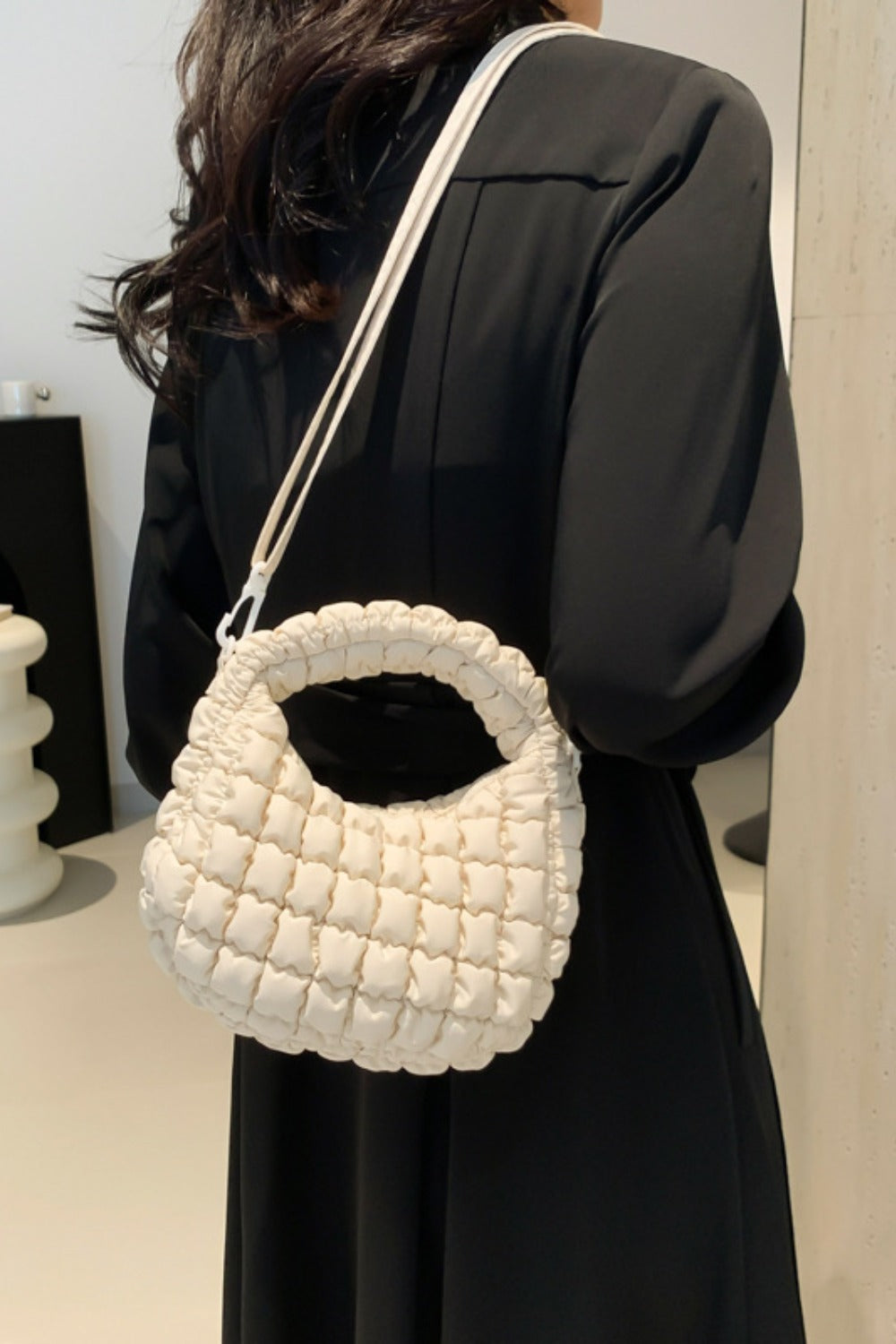 Quilted Puffy Removable Strap Crossbody Bag - Charming Charlie