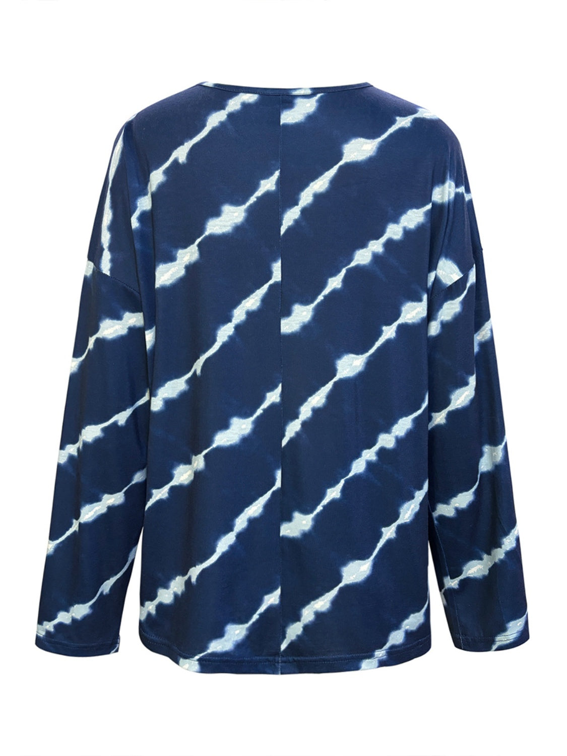 Striped Round Neck Long Sleeve T-Shirt - Charming Charlie