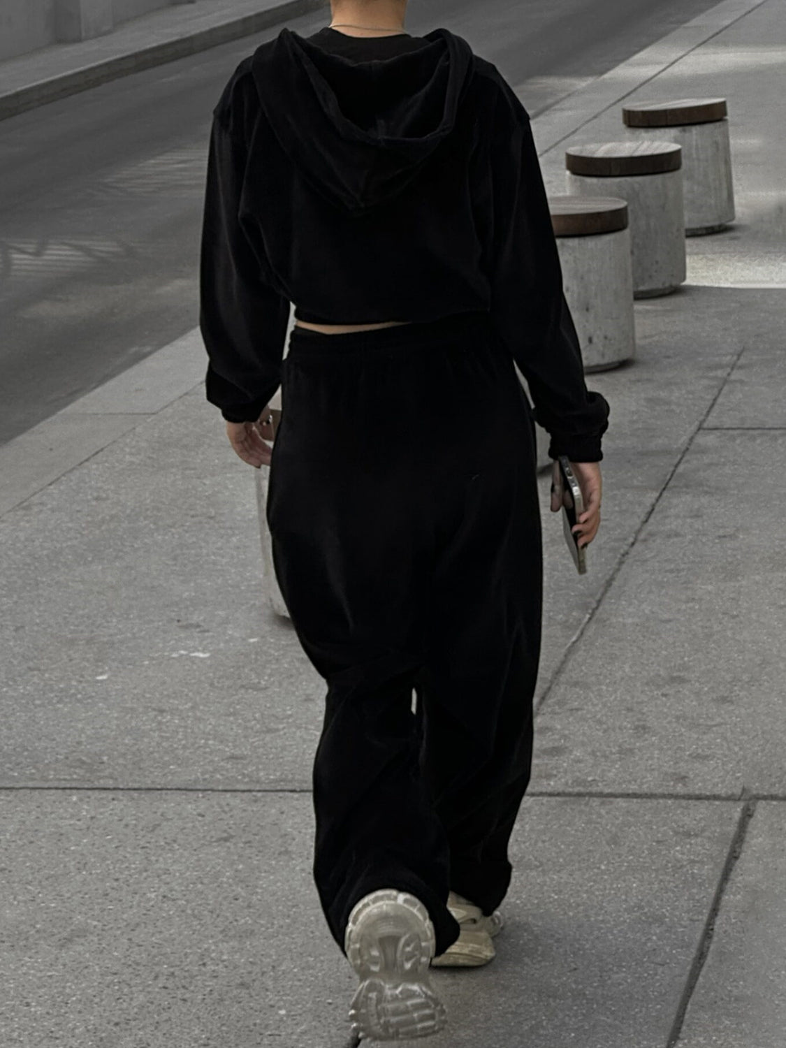 Zip Up Hoodie and Pocketed Pants Set - Charming Charlie