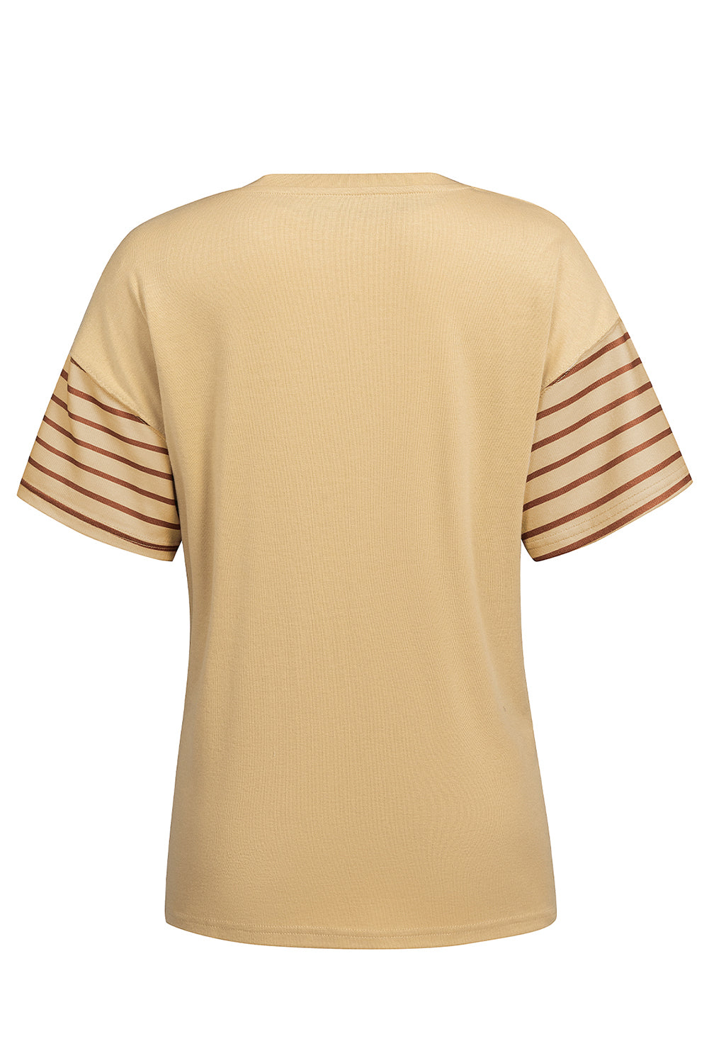 Striped Round Neck Short Sleeve T-Shirt - Charming Charlie