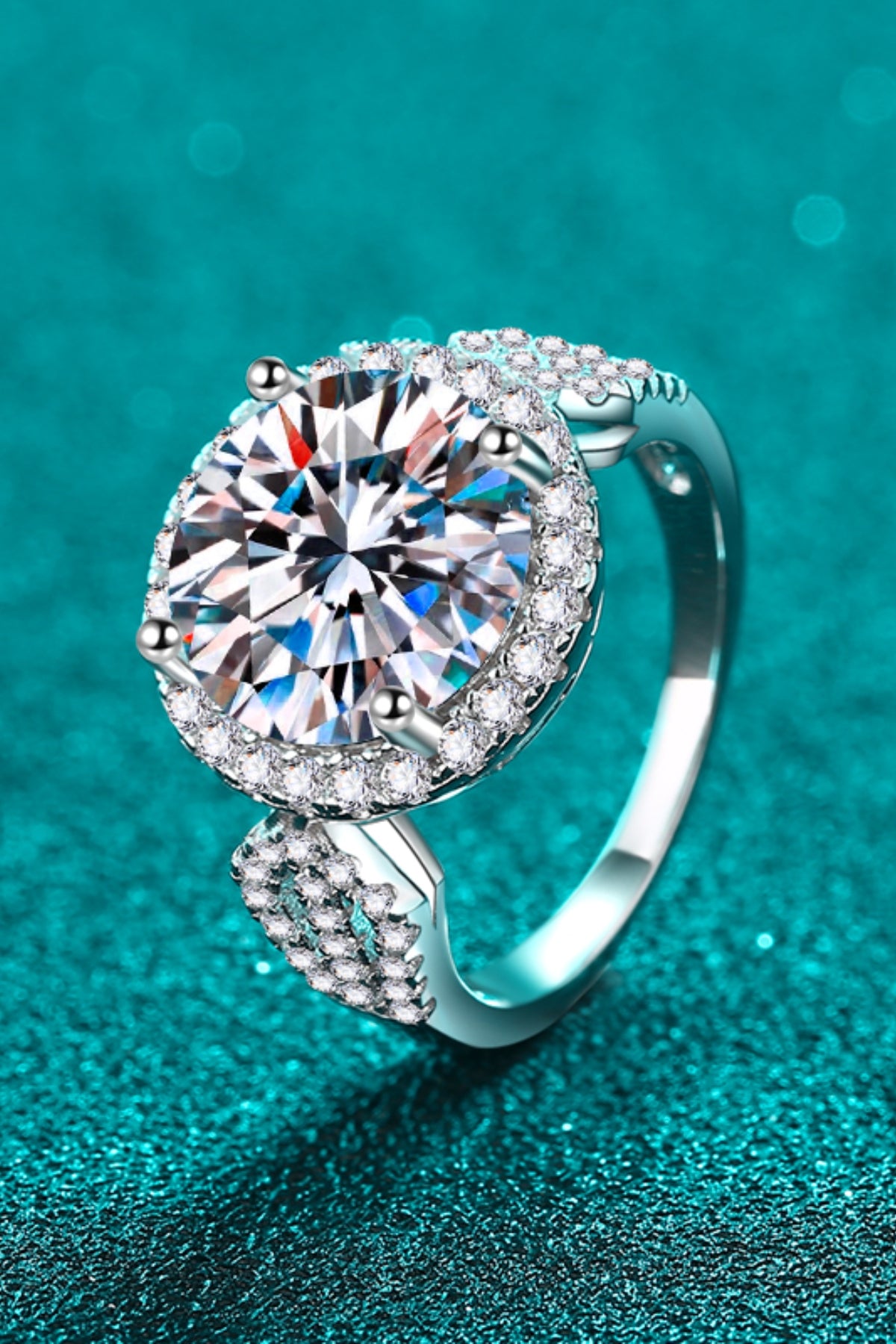 5 Carat Moissanite 925 Sterling Silver Ring - Charming Charlie
