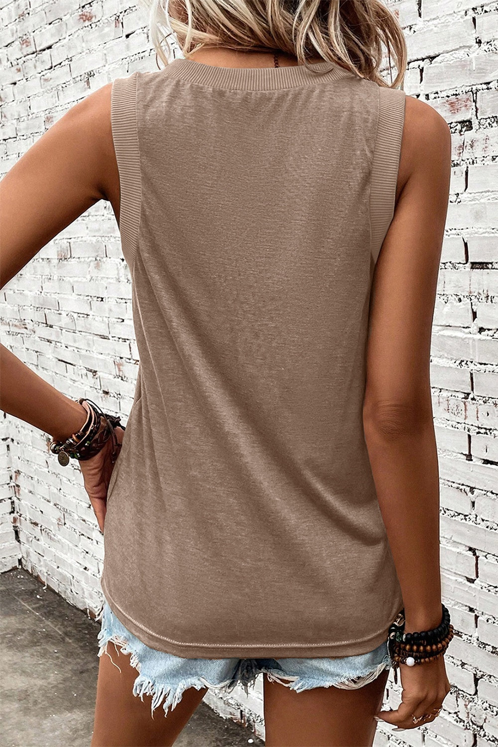 V-Neck Wide Strap Tank - Charming Charlie