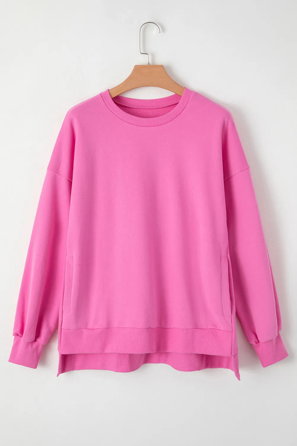 Round Neck Long Sleeve Sweatshirt - Charming Charlie