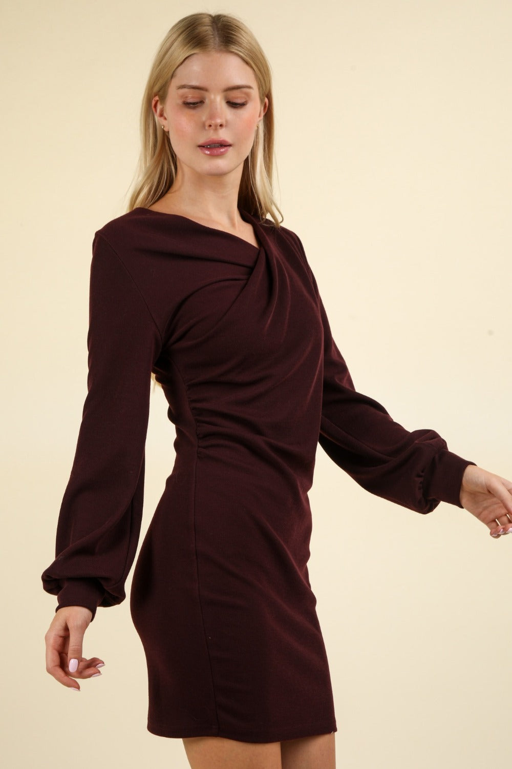 VERY J Ruched Detail Bodycon Mini Dress - Charming Charlie