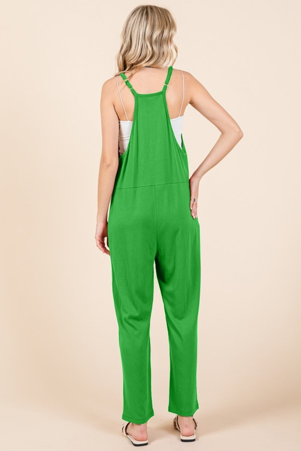 Culture Code Full Size Sleeveless Jumpsuit with Pockets - Charming Charlie