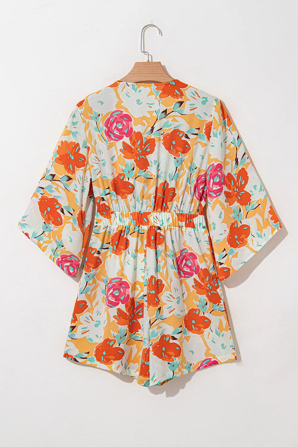 Tied Printed Half Sleeve Romper - Charming Charlie