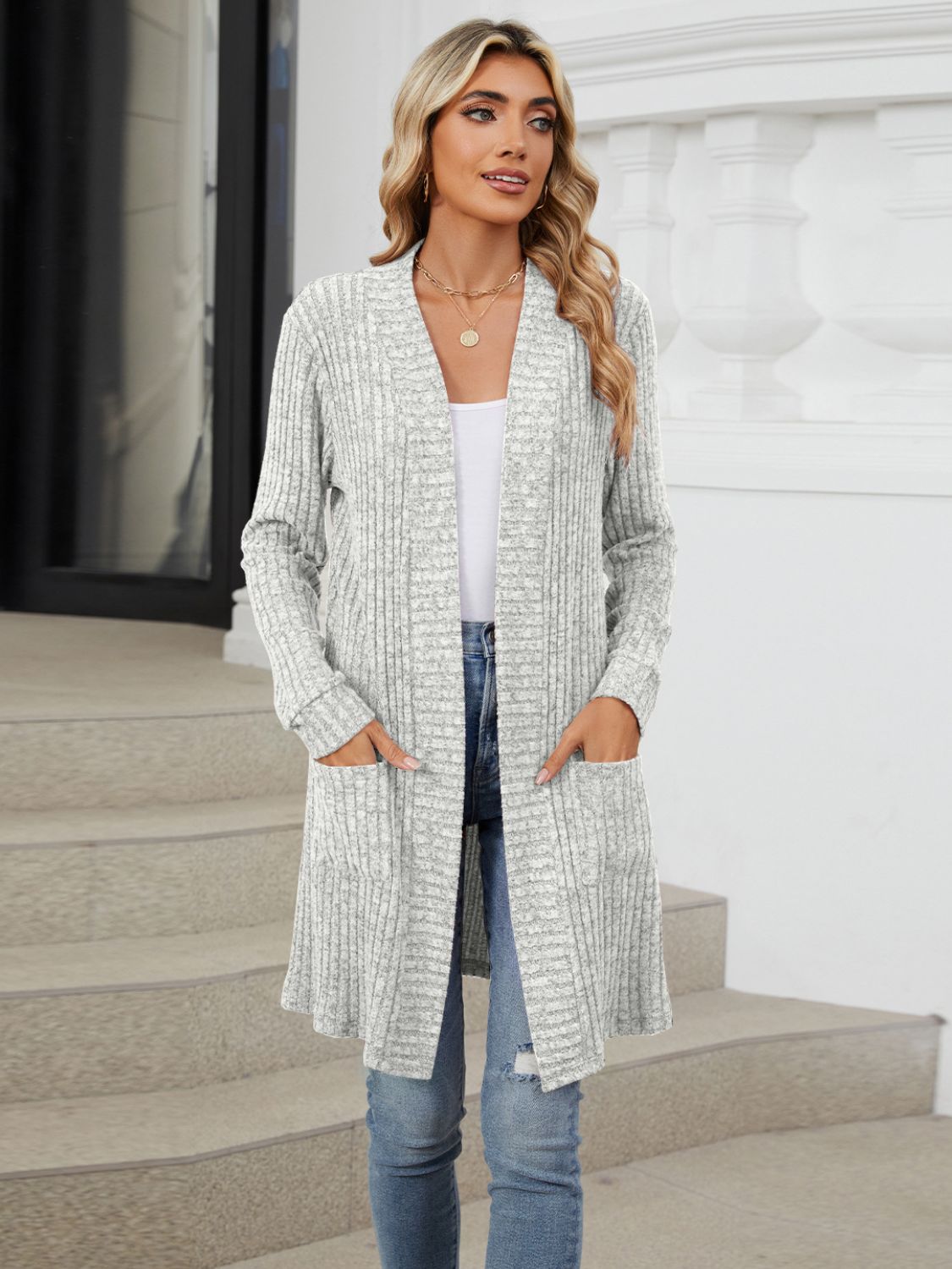 Open Front Long Sleeve Cardigan - Charming Charlie