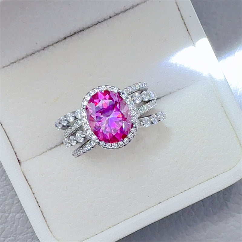 3 Carat Moissanite 925 Sterling Silver Ring - Charming Charlie