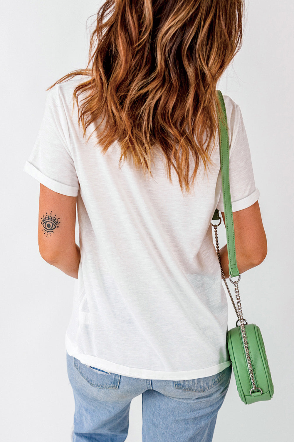 Flower Graphic Round Neck Short Sleeve T-Shirt - Charming Charlie