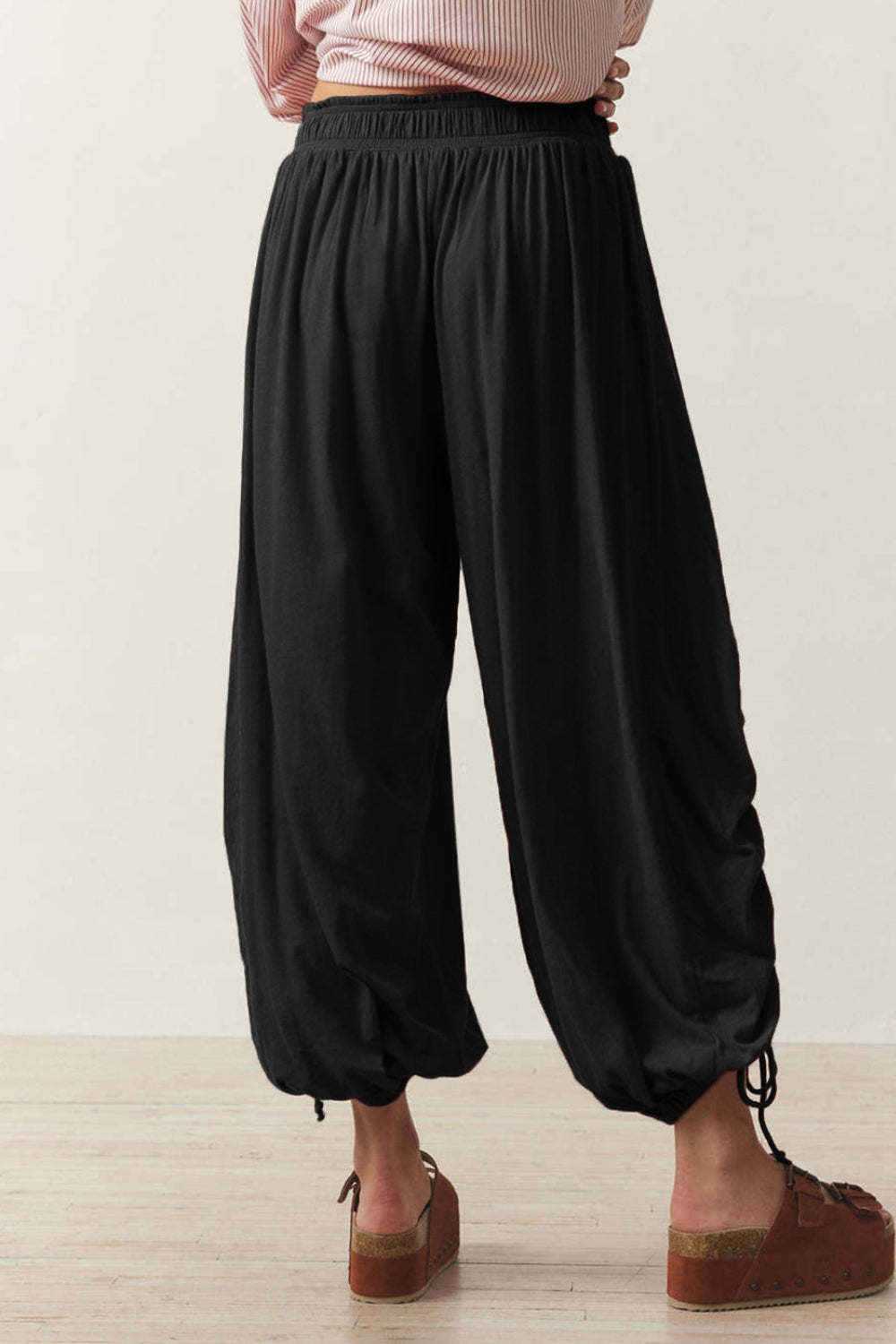 Drawstring Ruched Pants - Charming Charlie