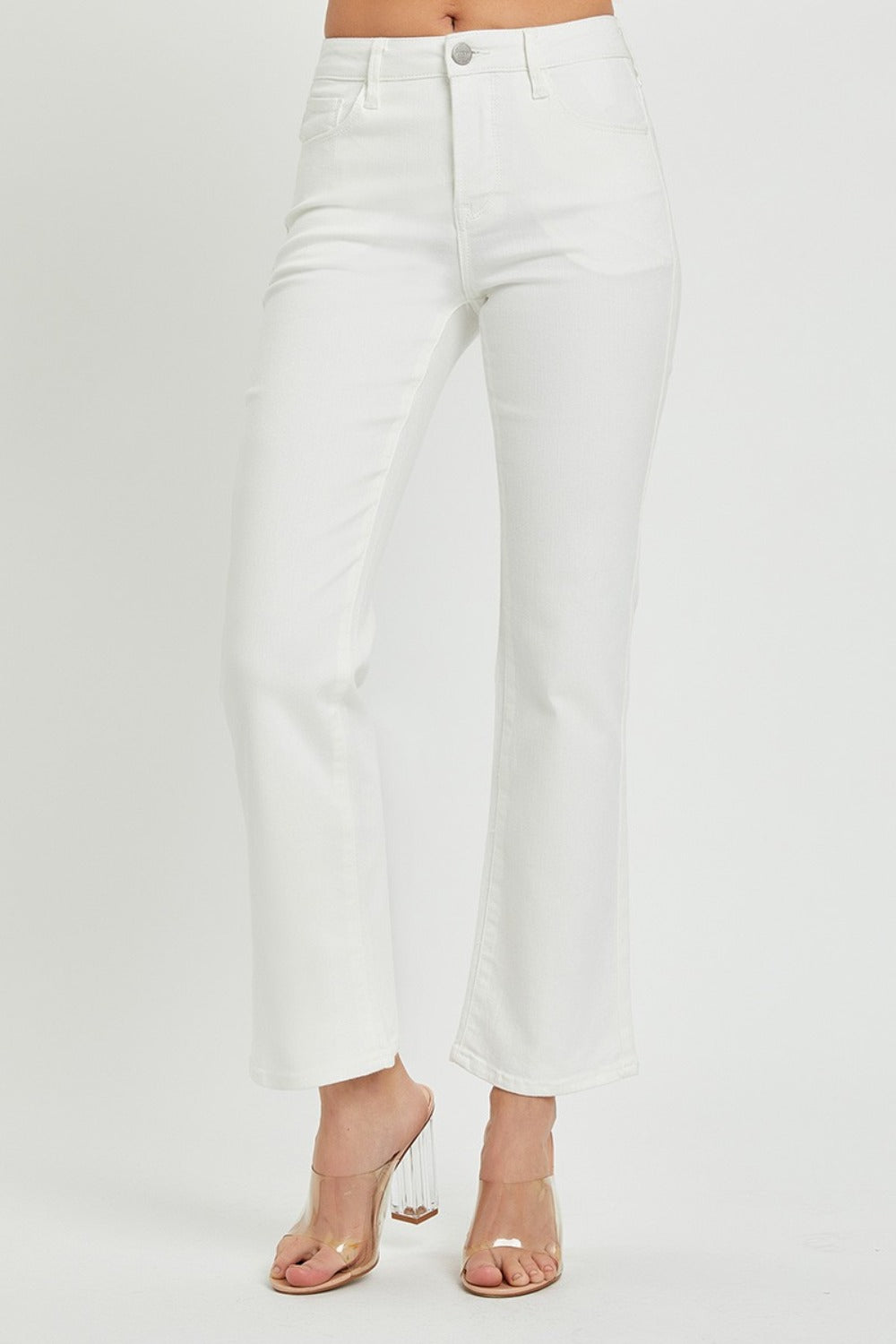 RISEN Full Size Mid Rise Bootcut Jeans with Pockets - Charming Charlie