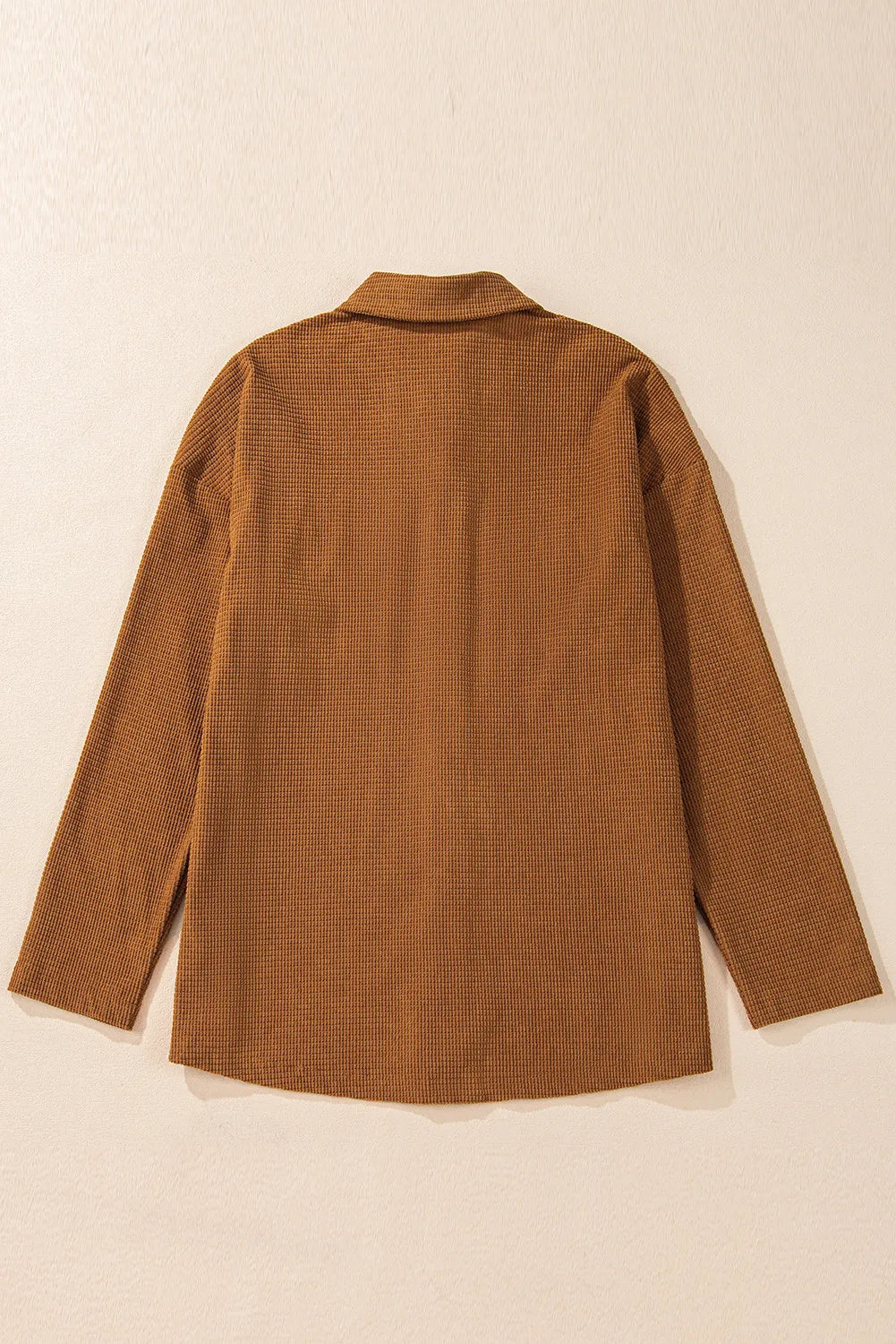 Pocketed Snap Down Long Sleeve Jacket - Charming Charlie