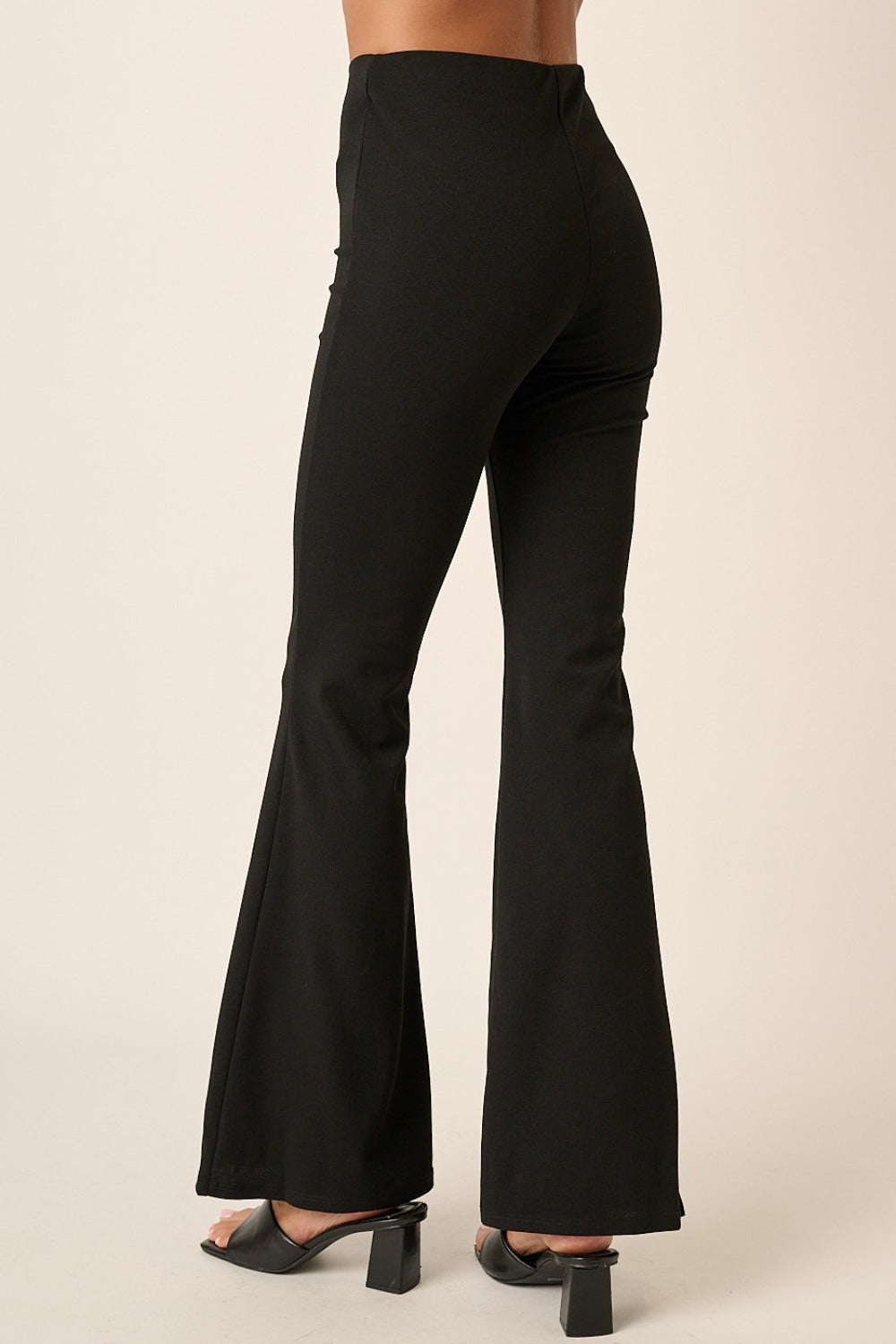 Mittoshop Crepe Knit Elastic Waist Flare Leg Pants - Charming Charlie