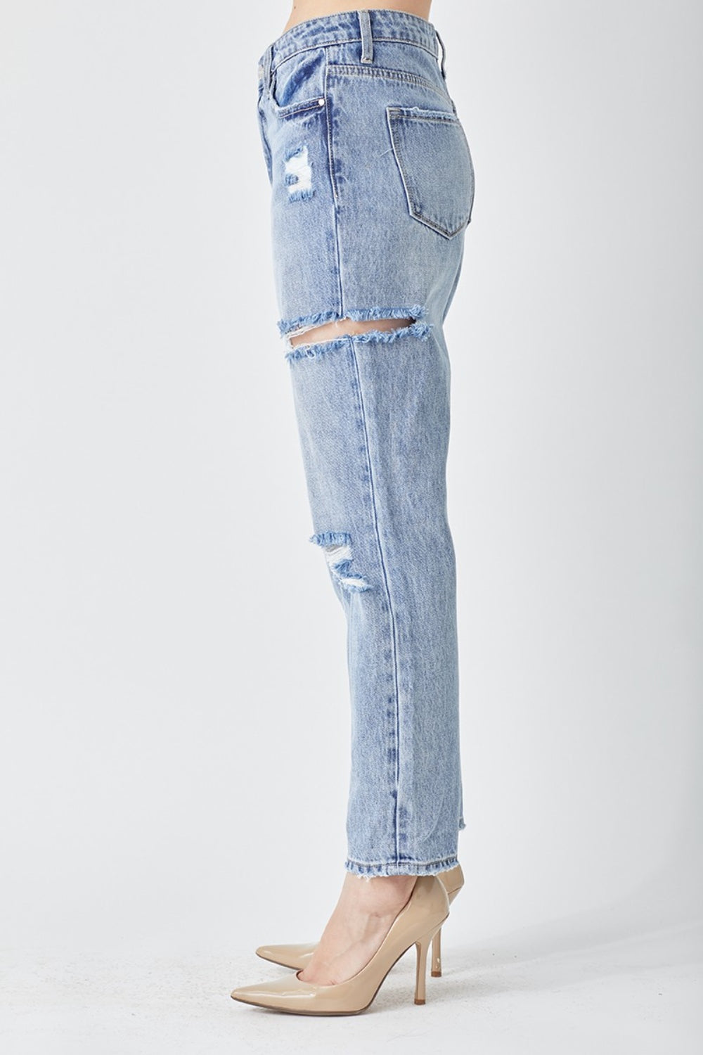RISEN Distressed Slim Cropped Jeans - Charming Charlie