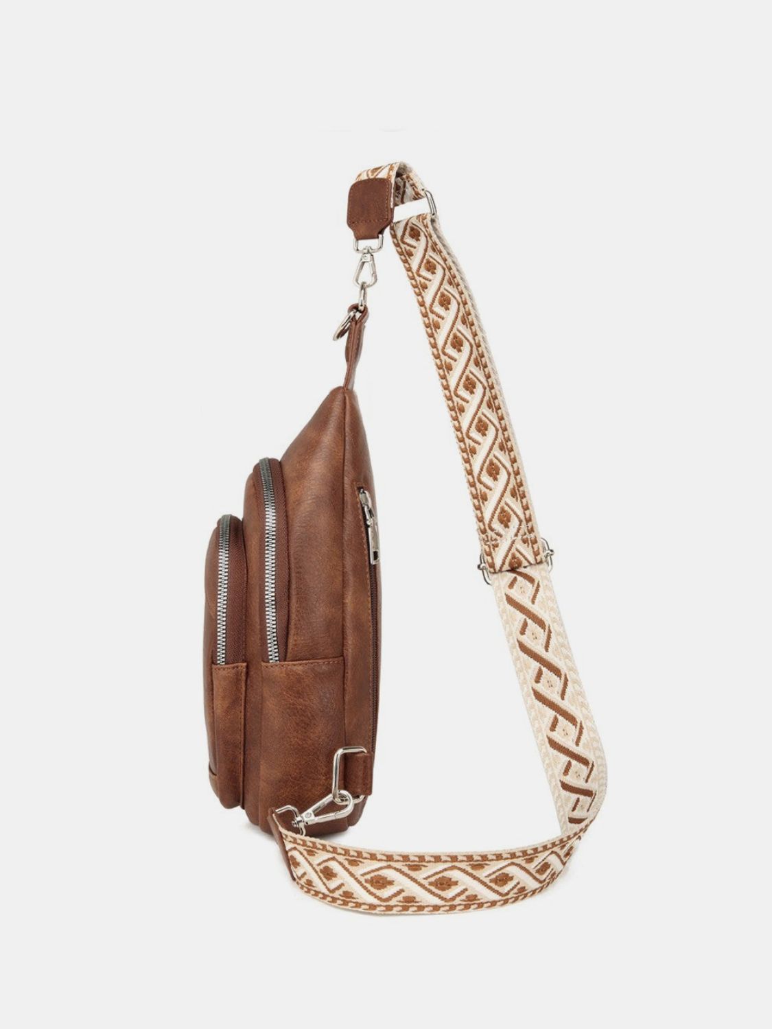 PU Leather Crossbody Bag with Two Detachable Strap - Charming Charlie