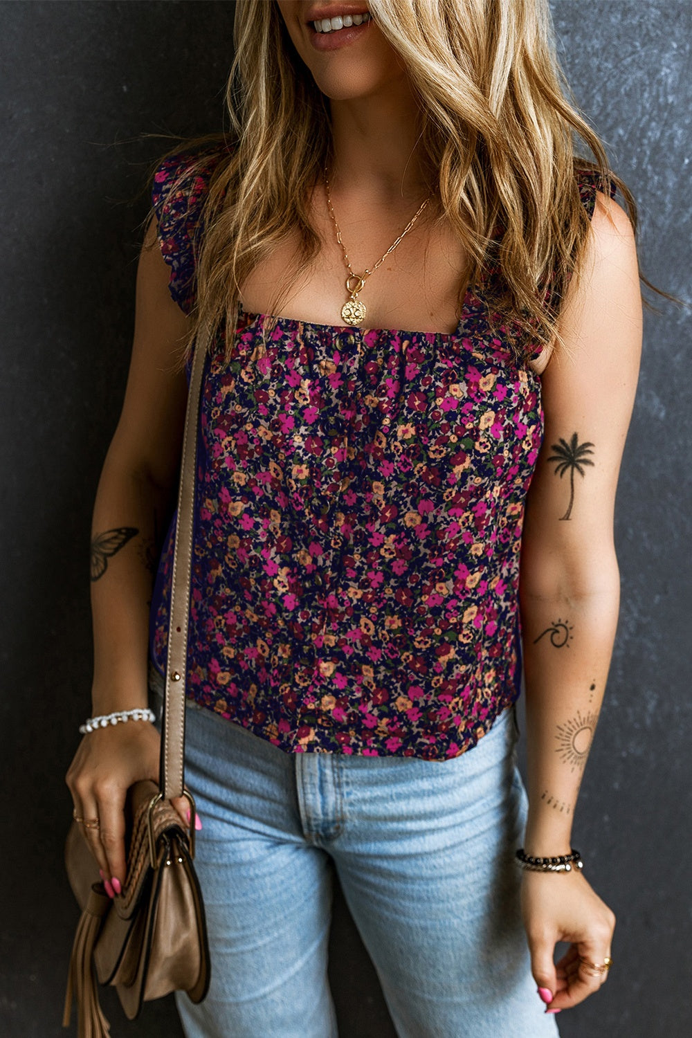 Printed Square Neck Tank - Charming Charlie