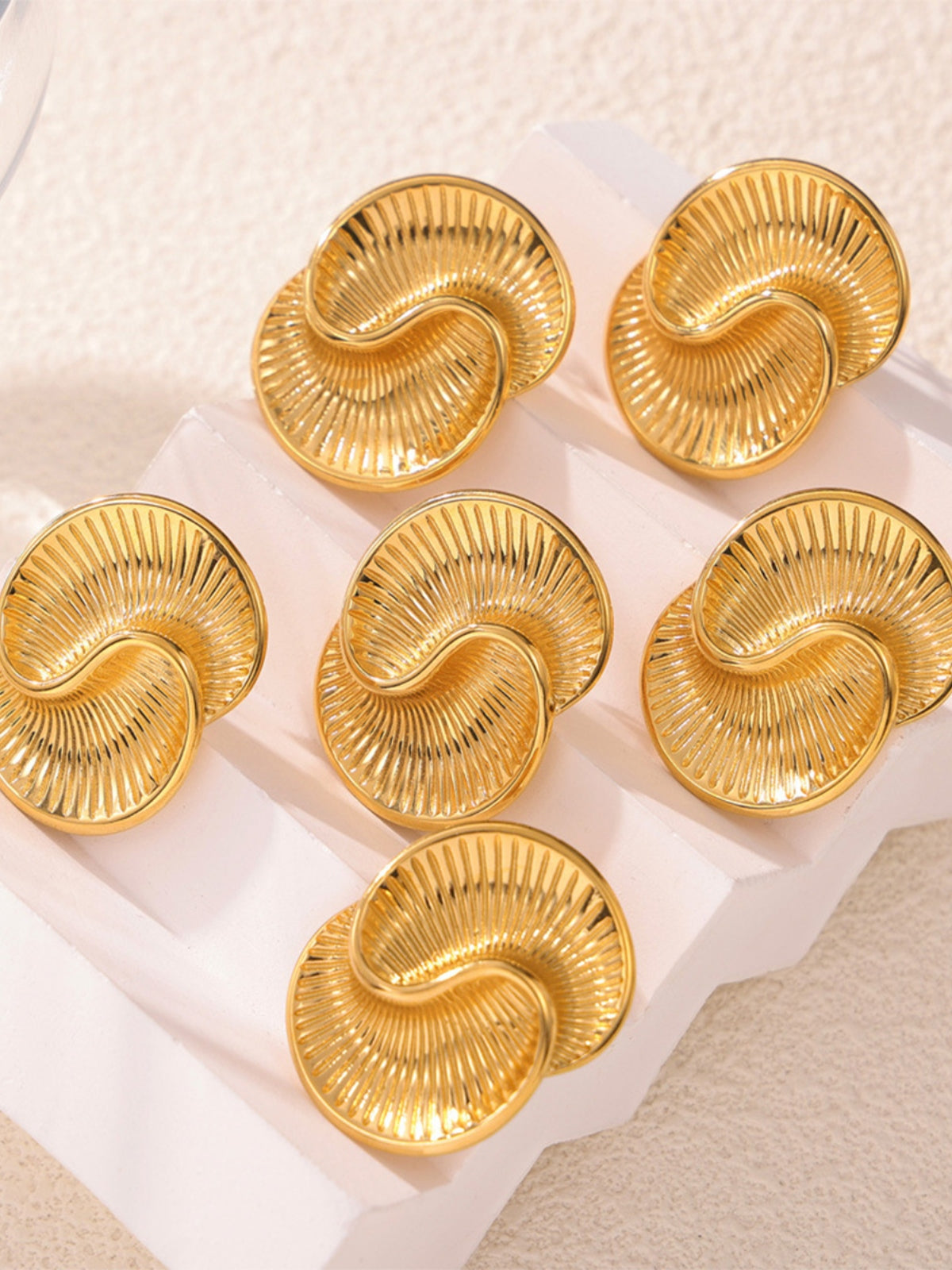 Titanium Steel Spiral Stud Earrings - Charming Charlie