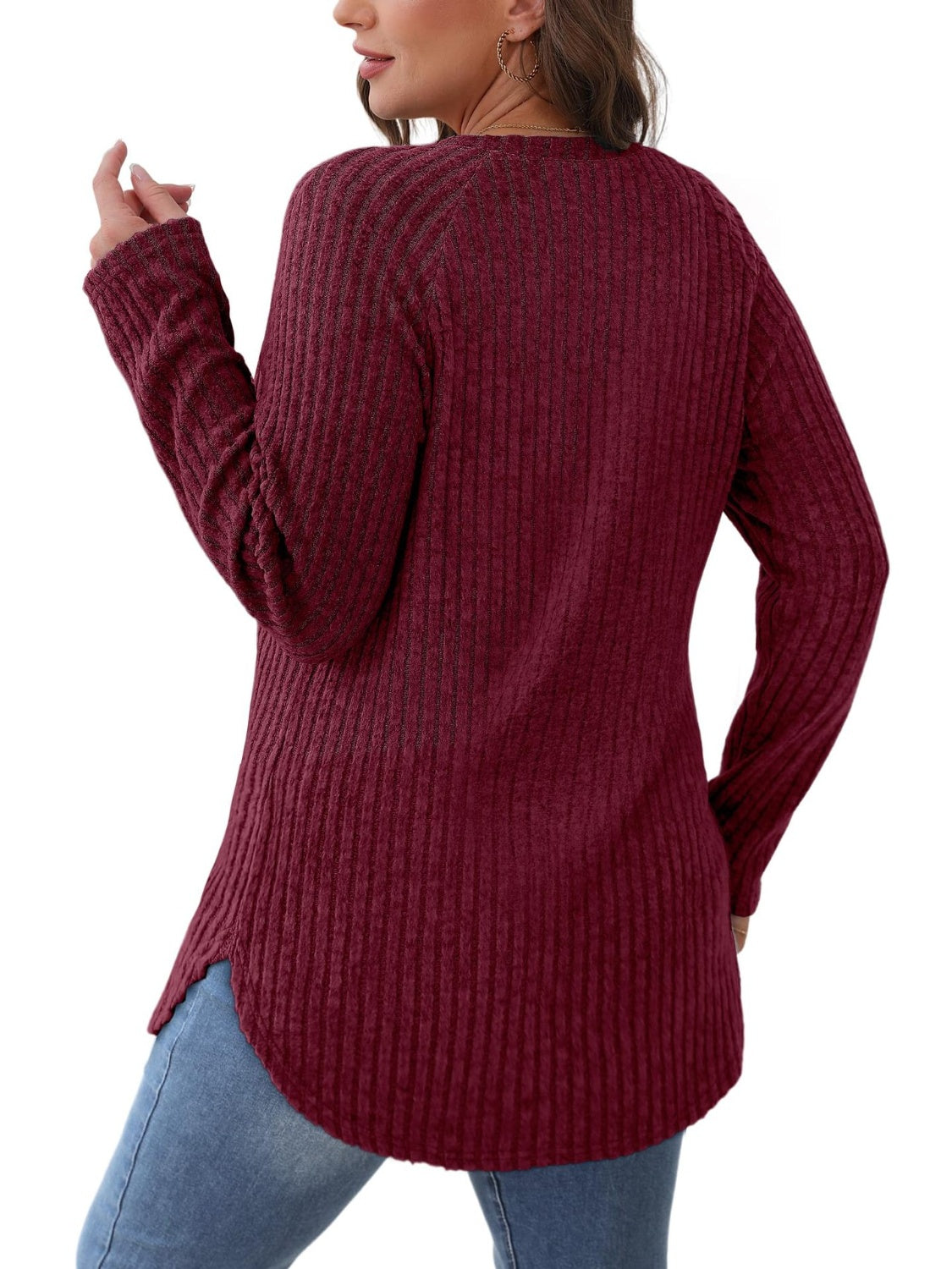 Round Neck Raglan Sleeve T-Shirt - Charming Charlie