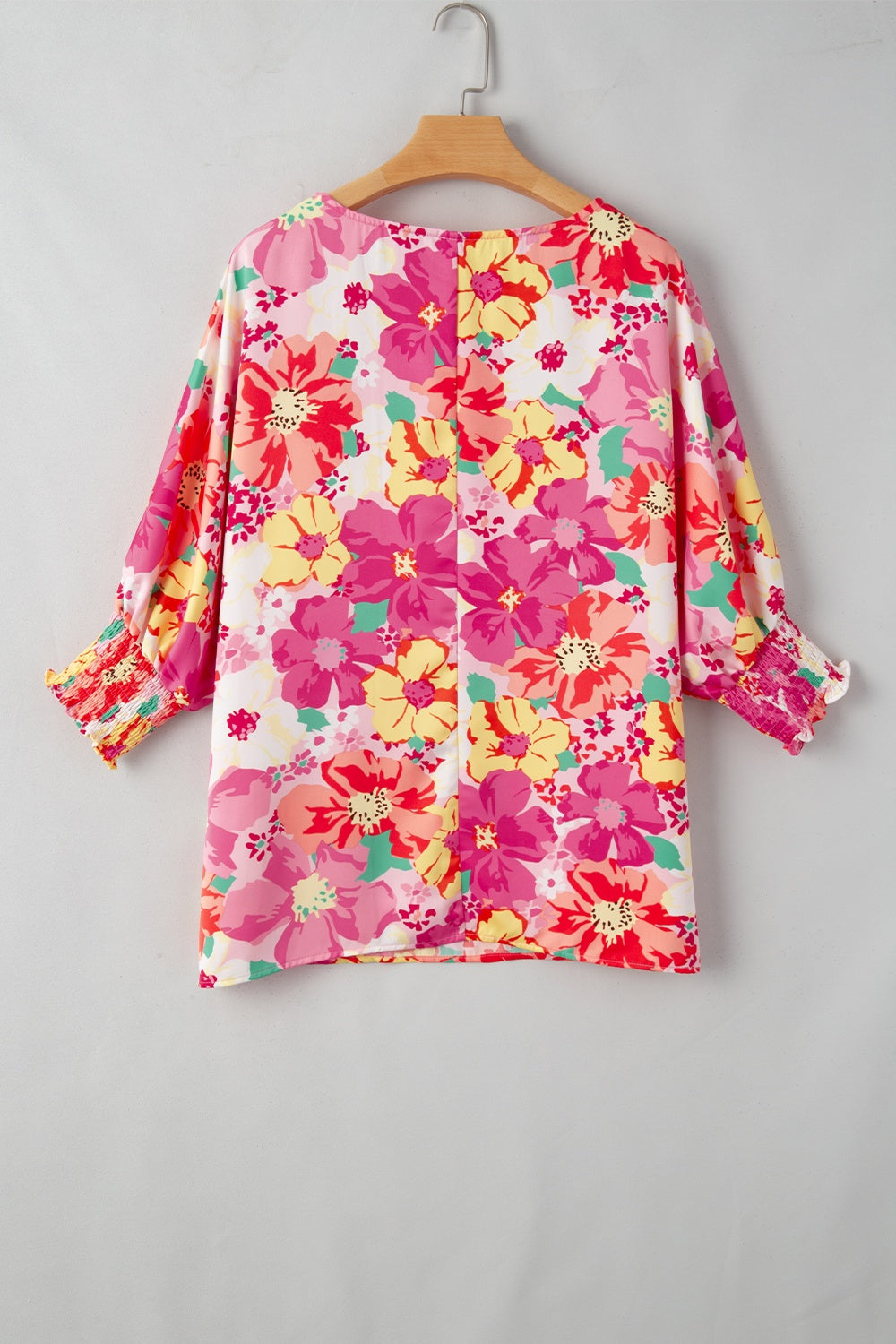 Printed Round Neck Half Sleeve Blouse - Charming Charlie
