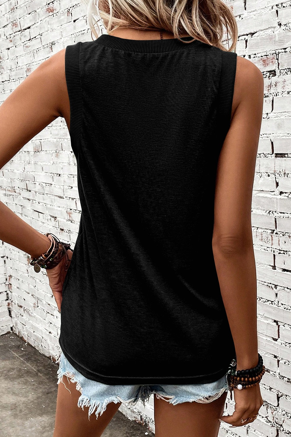 V-Neck Wide Strap Tank - Charming Charlie