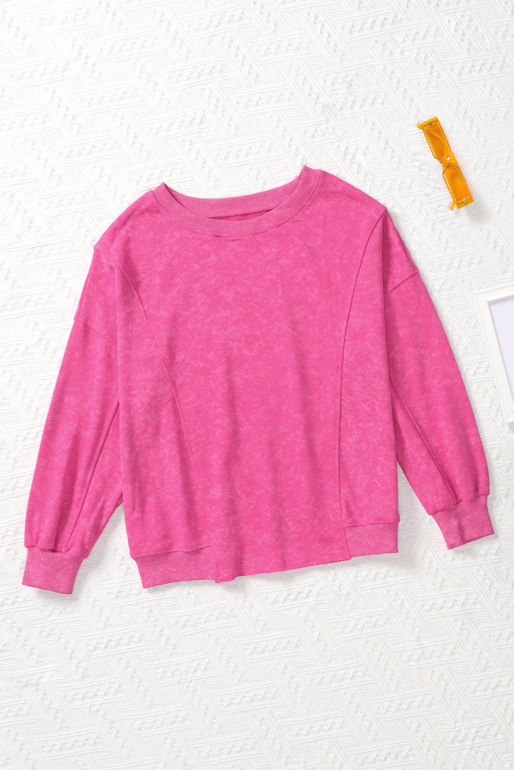 Round Neck Long Sleeve Sweatshirt - Charming Charlie