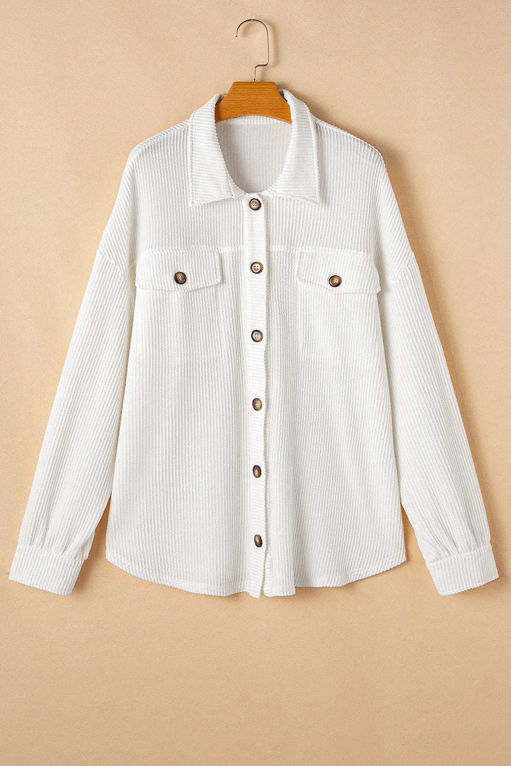 Plus Size Button Up Long Sleeve Jacket - Charming Charlie