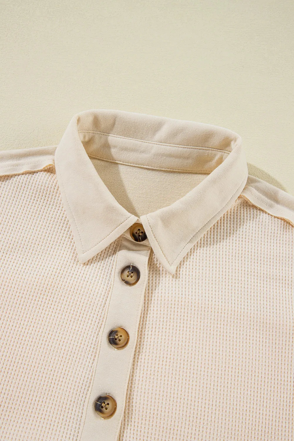 Half Button Long Sleeve Top - Charming Charlie