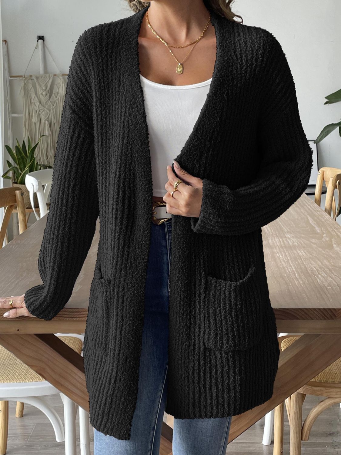 Open Front Long Sleeve Cardigan - Charming Charlie