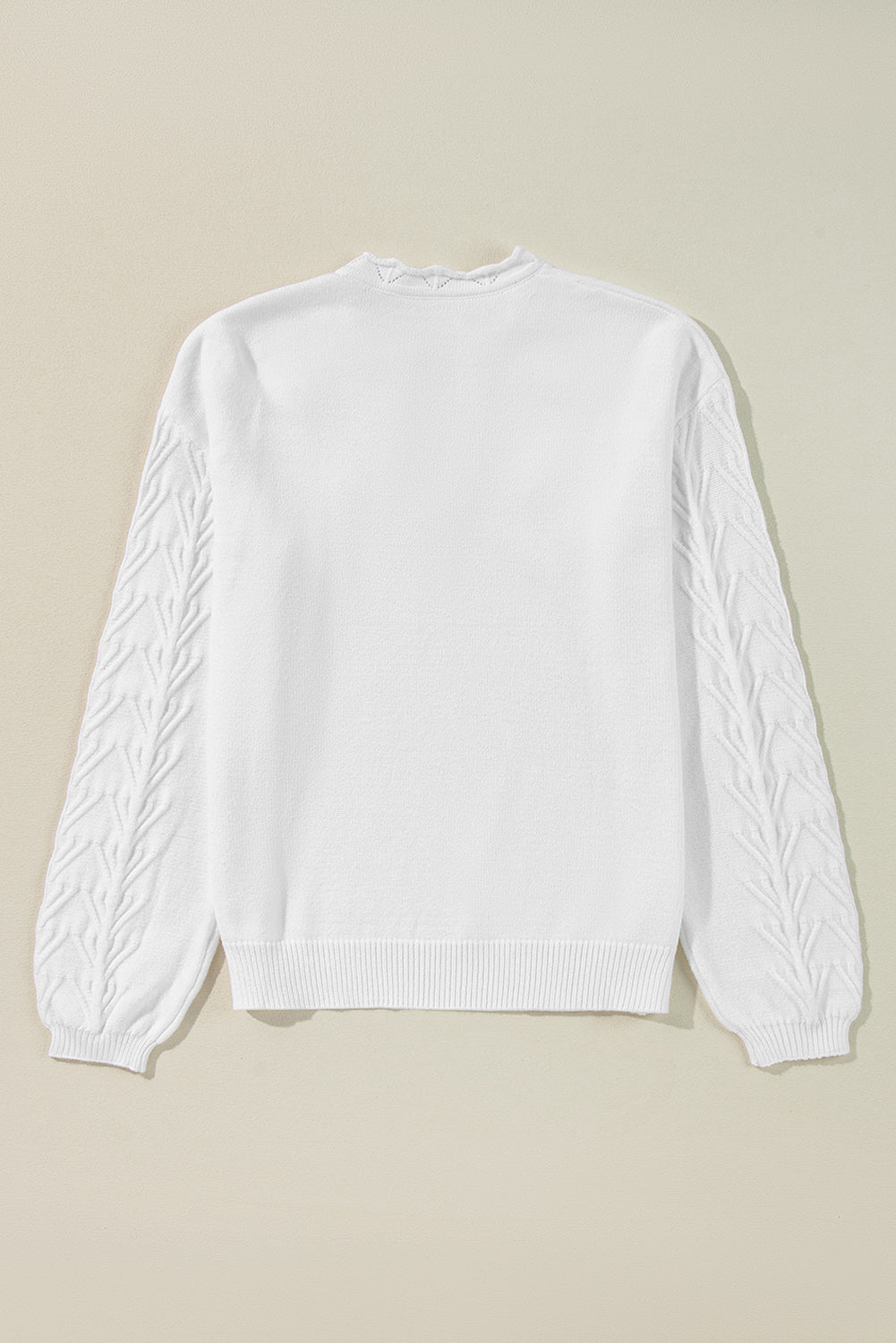 Daisy Notched Long Sleeve Sweater - Charming Charlie