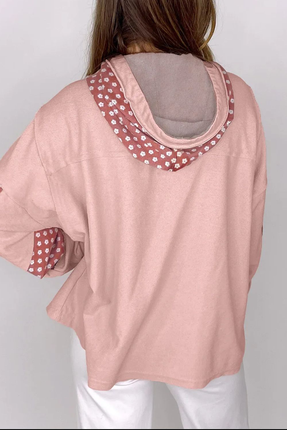 Drawstring Star Long Sleeve Hoodie - Charming Charlie