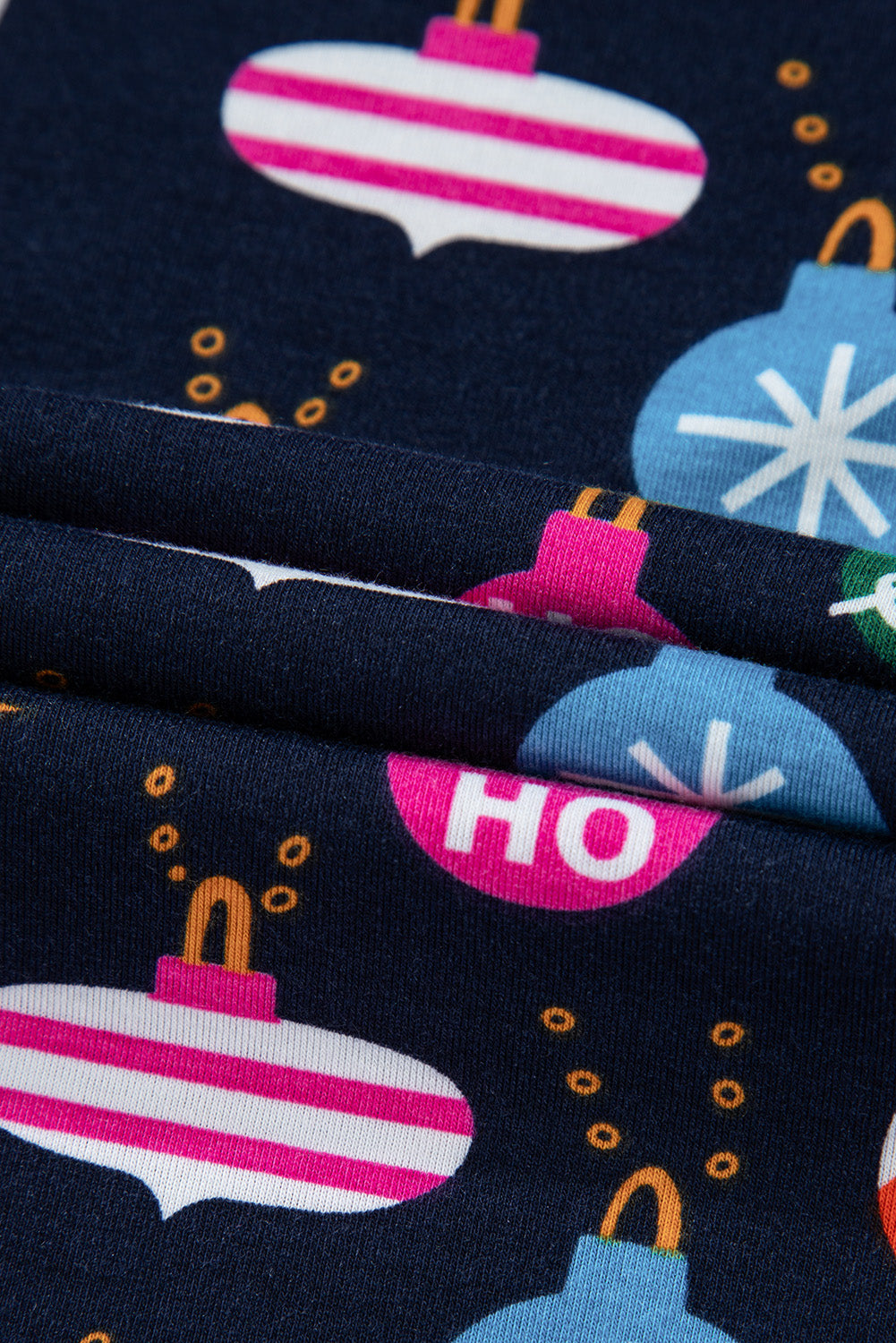Christmas Lights Print Collared Neck Top and Pants Set - Charming Charlie