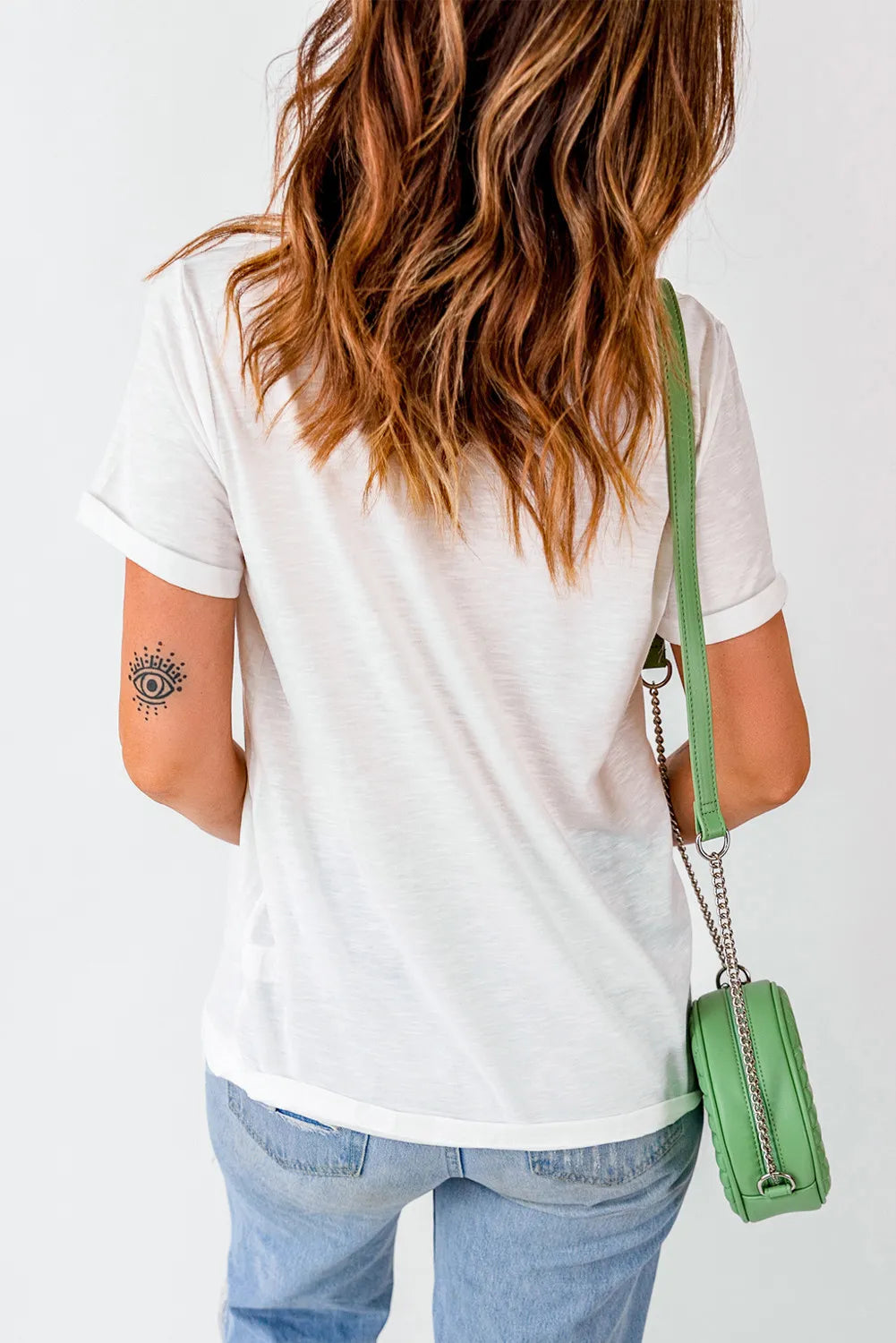Graphic Round Neck Short Sleeve T-Shirt - Charming Charlie