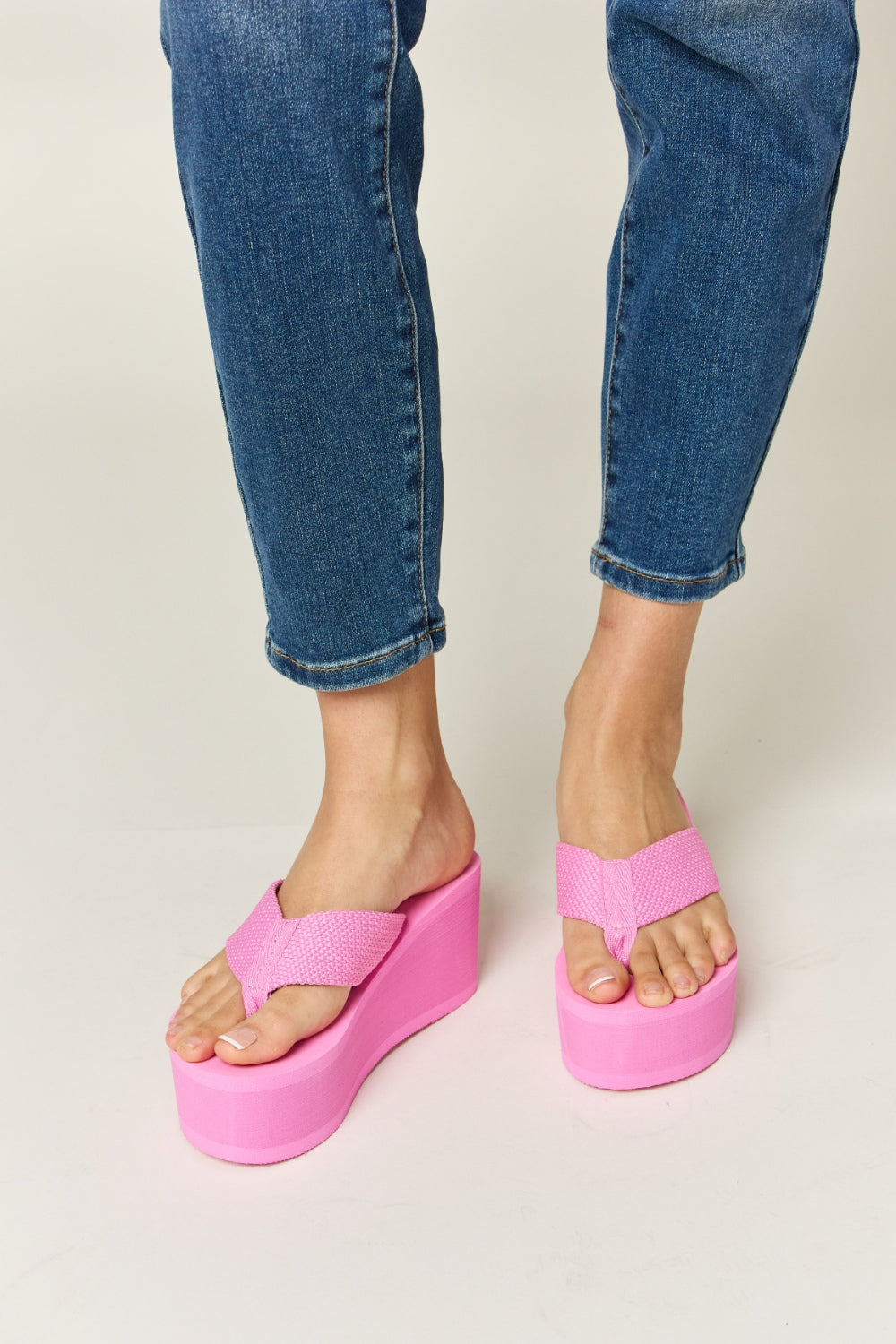 WILD DIVA Open Toe Platform Wedge Sandals - Charming Charlie