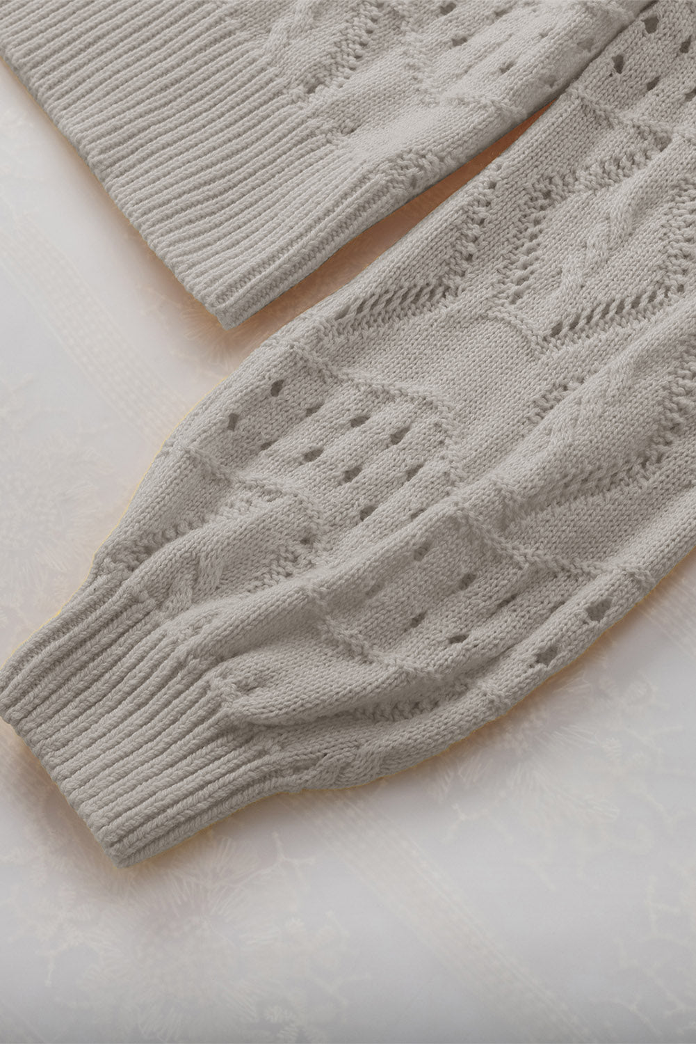 Hollow Out Johnny Collar Sweater - Charming Charlie