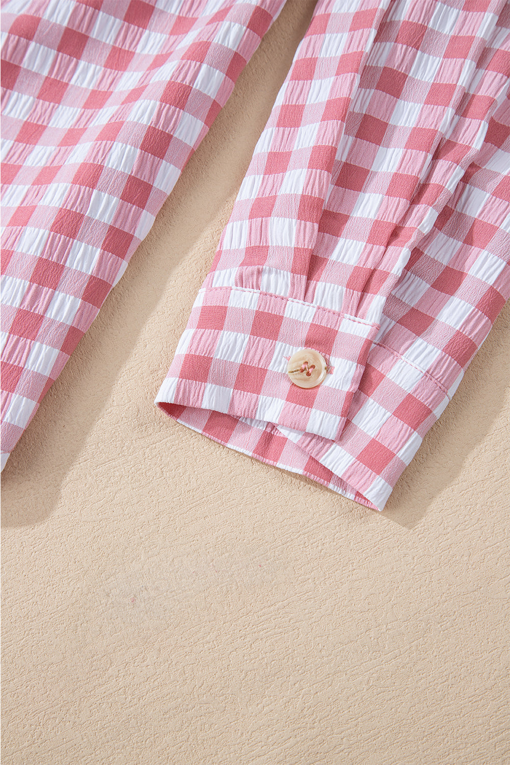 Plaid Collared Neck Long Sleeve Shirt - Charming Charlie