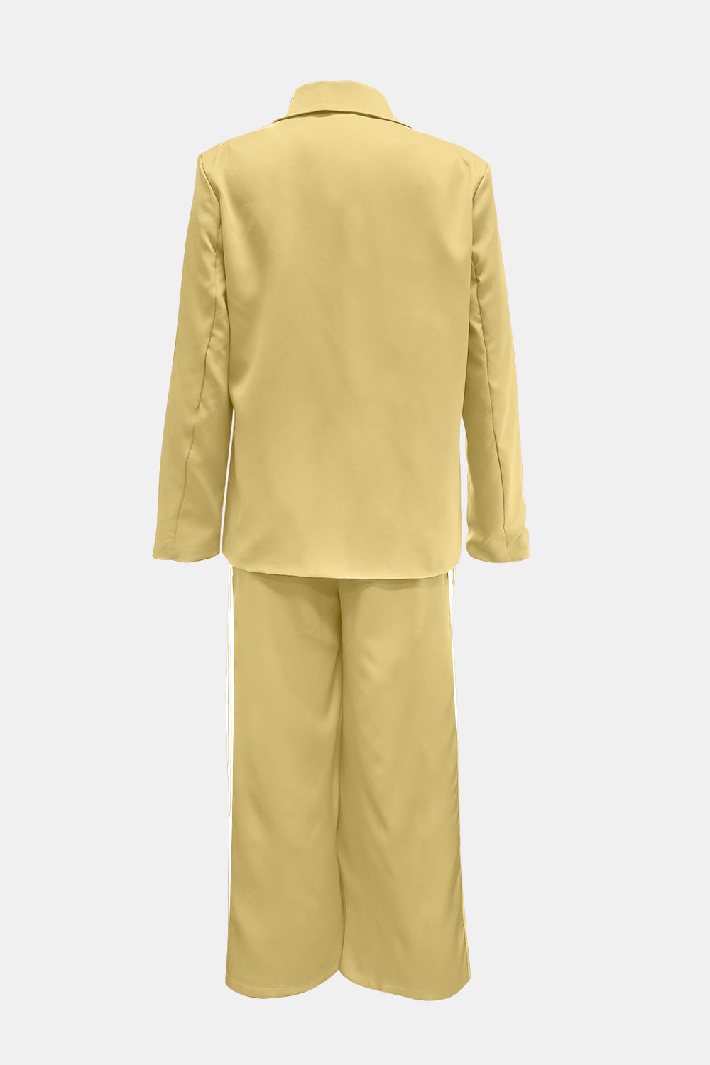 Side Striped Long Sleeve Blazer and Pants Set - Charming Charlie