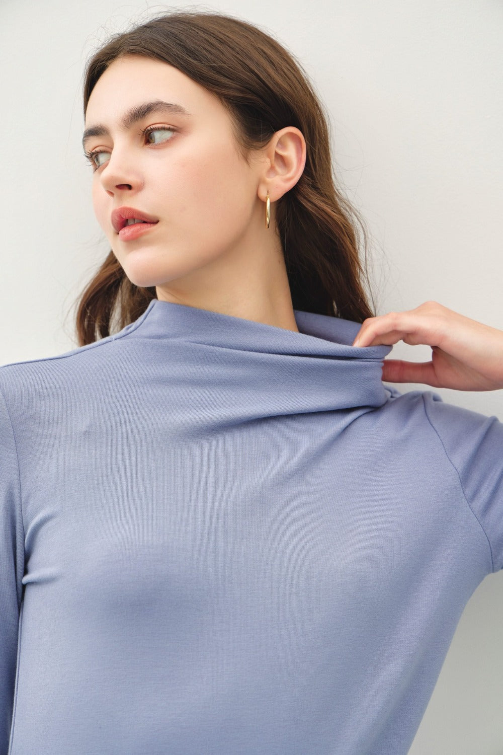 Be Cool Mock Neck Long Sleeve T-Shirt - Charming Charlie