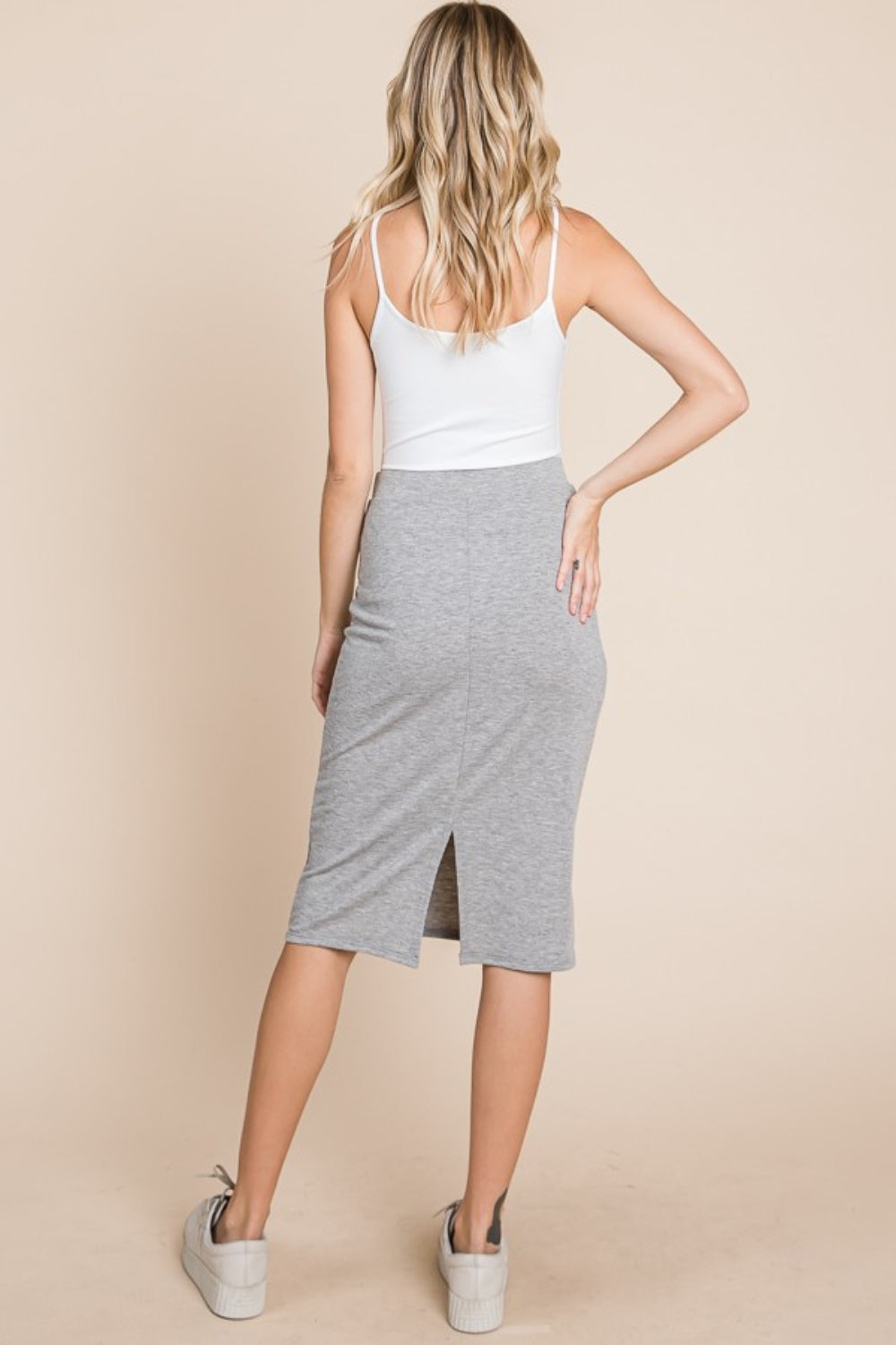 BOMBOM Elastic Waist Pencil Skirt - Charming Charlie