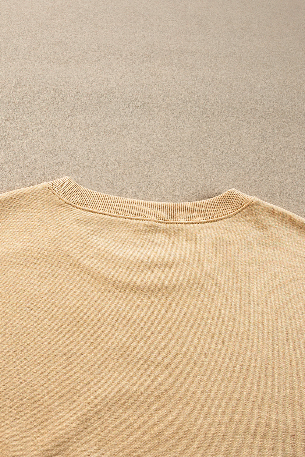 Side Slit Round Neck Long Sleeve Sweatshirt - Charming Charlie